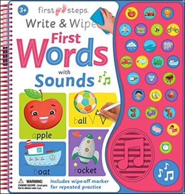 First Steps : Write and Wipe First Words with Sound