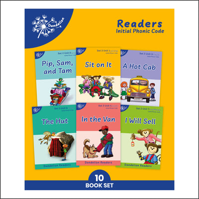 Phonic Books Dandelion Readers Set 3 Units 1-10 Sit on It (Alphabet Code Blending 4 and 5 Sound Words): Decodable Books for Beginner Readers Alphabet