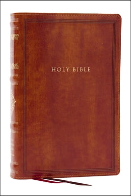 RSV Personal Size Bible with Cross References, Brown Leathersoft, Thumb Indexed, (Sovereign Collection)