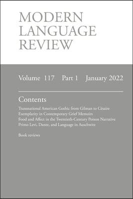 Modern Language Review (117: 1) January 2022