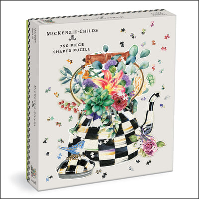 MacKenzie-Childs Blooming Kettle 750 Piece Shaped Puzzle