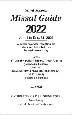 Missal Guide for 2022