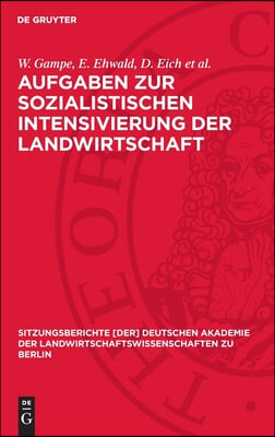 Aufgaben Zur Sozialistischen Intensivierung Der Landwirtschaft