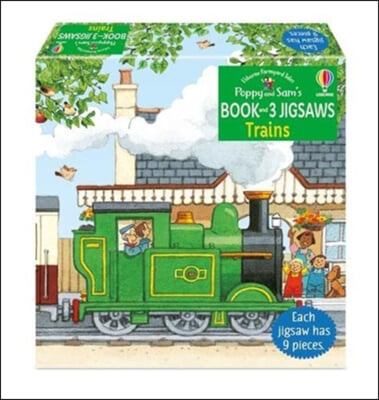 Poppy and Sam&#39;s Book and 3 Jigsaws: Trains