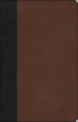 CSB Thinline Bible, Black/Brown Leathertouch