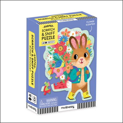 Bunny Bouquet 48 Piece Scratch & Sniff Shaped Mini Puzzle