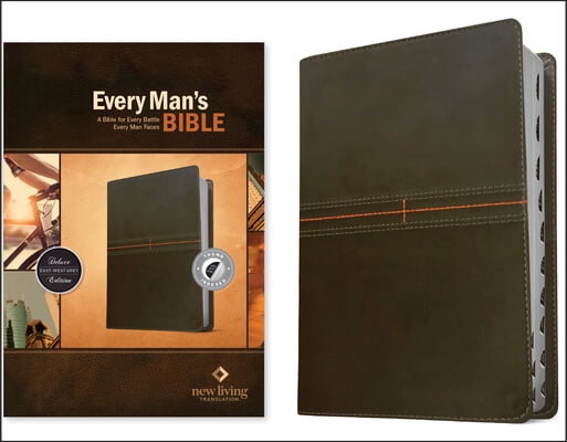 Every Man&#39;s Bible NLT (Leatherlike, East-West Grey, Indexed)