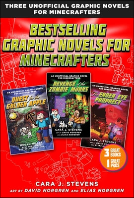 Bestselling Graphic Novels for Minecrafters (Box Set): Includes Quest for the Golden Apple (Book 1), Revenge of the Zombie Monks (Book 2), and the End