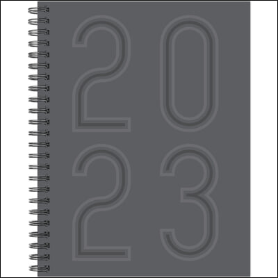 Classic Charcoal 2023 8.5 X 11 Softcover Weekly Planner