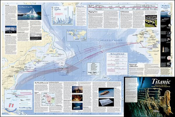 National Geographic Titanic Wall Map