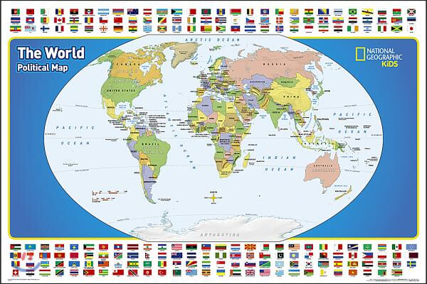 National Geographic the World for Kids Map