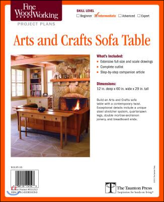 Fine Woodworking&#39;s Arts and Crafts Sofa Table Plan