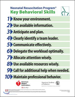 Neonatal Resuscitation Program Key Behavioral Skills Poster