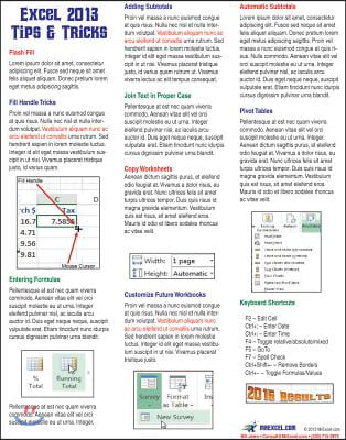 Excel 2013 Tip Card
