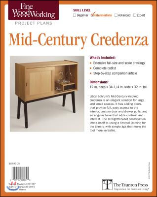 Fine Woodworking's Mid-century Credenza Plan