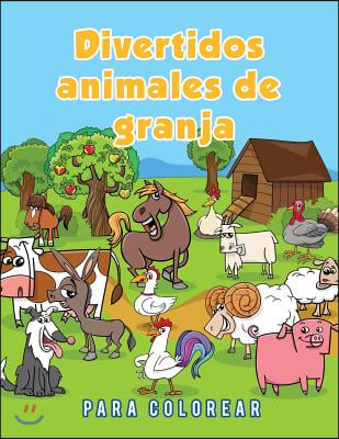 Divertidos animales de granja para colorear