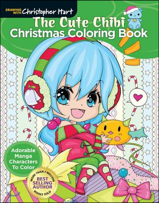 Cute Chibi Christmas Coloring Book: Adorable Manga Characters to Color