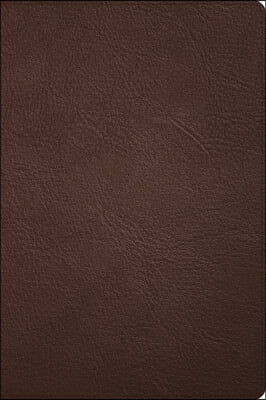 CSB Large Print Thinline Bible, Holman Handcrafted Collection, Brown Premium Goatskin