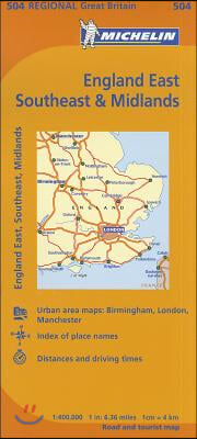 Michelin Map England East, Southeast, &amp; Midlands