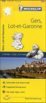 Gers, Lot-et-Garonne - Michelin Local Map 336