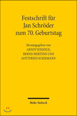 Festschrift Fur Jan Schroder Zum 70. Geburtstag