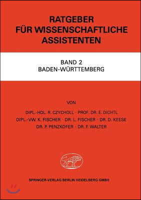 Ratgeber Fur Wissenschaftliche Assistenten: Band 2 Baden-Wurttemberg