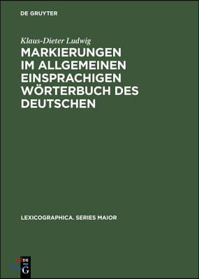 Markierungen im allgemeinen einsprachigen W&#246;rterbuch des Deutschen