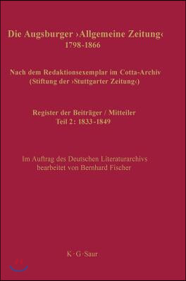 Register der Beiträger / Mitteiler