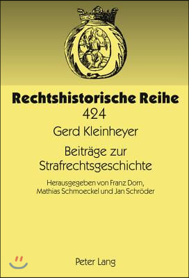 Beitraege Zur Strafrechtsgeschichte