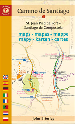 Camino de Santiago Maps (Camino Frances): St. Jean Pied de Port - Santiago de Compostela