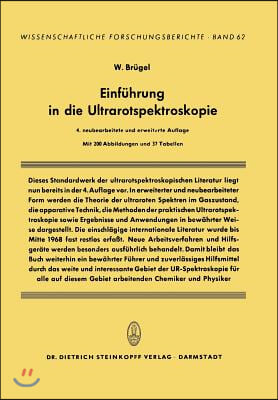 Einfuhrung in Die Ultrarotspektroskopie