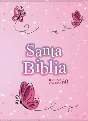 Biblia Rvr 1960 Compacta S&#237;mil Piel Juvenil Mariposa Rosada (Bible Rvr 1960 Compact Size Leatherlike Youth Pink Butterfly (Spanish Edition)