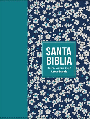 Biblia Rvr 1960 Compacta S&#237;mil Piel Flores Verde Azulado (Bible Rvr 1960 Compact Size Leatherlike Teal Flowers (Spanish Edition)