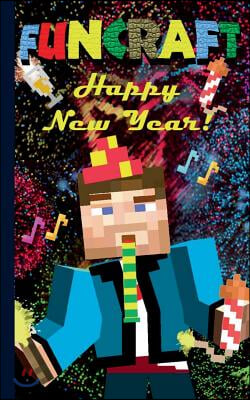 Funcraft - Happy New Year to all Minecraft Fans! (unofficial Notebook): Notebook and gift card in one piece, greeting card, notepad, tablet, scratch p