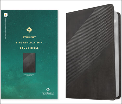 NLT Student Life Application Study Bible (Leatherlike, Charcoal Gray Striped, Red Letter, Filament Enabled)