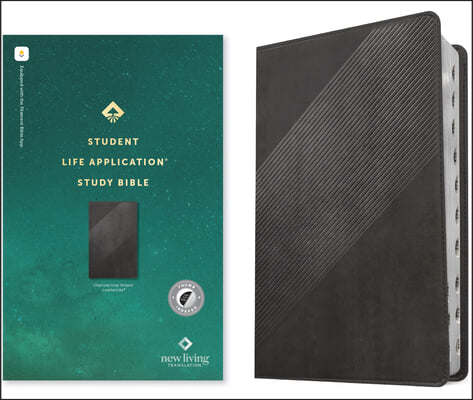 NLT Student Life Application Study Bible, Filament Enabled (Leatherlike, Charcoal Gray Striped, Indexed, Red Letter)