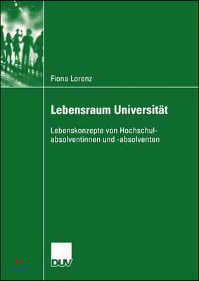 Lebensraum Universitat: Lebenskonzepte Von Hochschulabsolventinnen Und -Absolventen