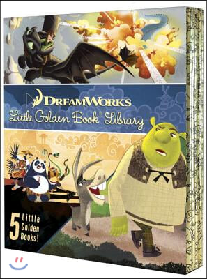 DreamWorks Little Golden Book Library 5-Book Boxed Set: How to Train Your Dragon; Kung Fu Panda; Madagascar; Puss in Boots; Shrek