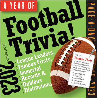 A Year of Football Trivia! Page-A-Day Calendar 2023