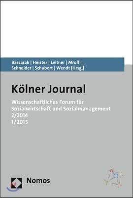 Wissenschaftliches Forum Fur Sozialwirtschaft Und Sozialmanagement 2/2014 1/2015