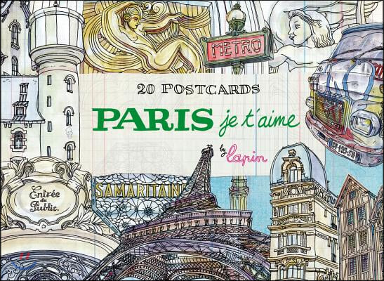 Paris, Je t'Aime: 20 Postcards Book