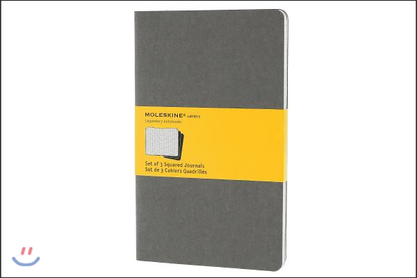 Moleskine Pebble Grey Squared Cahier Large Journal