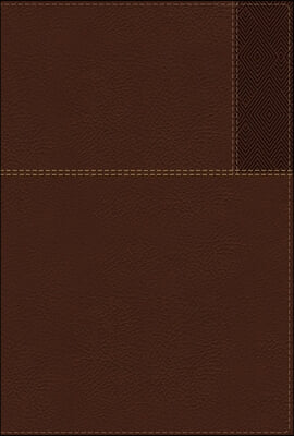 Niv, Thinline Reference Bible (Deep Study at a Portable Size), Large Print, Leathersoft, Brown, Red Letter, Comfort Print