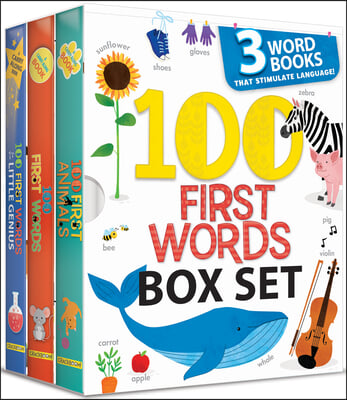 100 First Words Box Set: 3 Word Books That Stimulate Language (Us Edition)