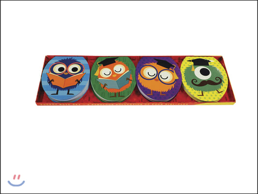 Pocket Note Set of 4 Mini-pads School Monsters