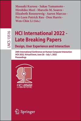 Hci International 2022 - Late Breaking Papers. Design, User Experience and Interaction: 24th International Conference on Human-Computer Interaction, H