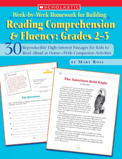 Week-By-Week Homework for Building Reading Comprehension &amp; Fluency: Grades 2-3: 30 Reproducible High-Interest Passages for Kids to Read Aloud at Home-