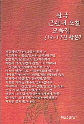 한국 근현대 소설 모음집 (13~17권 합본)
