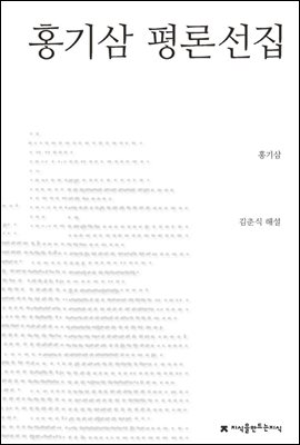 홍기삼 평론선집 - 지식을만드는지식 한국문학평론선집