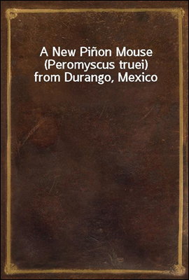 A New Pinon Mouse (Peromyscus truei) from Durango, Mexico